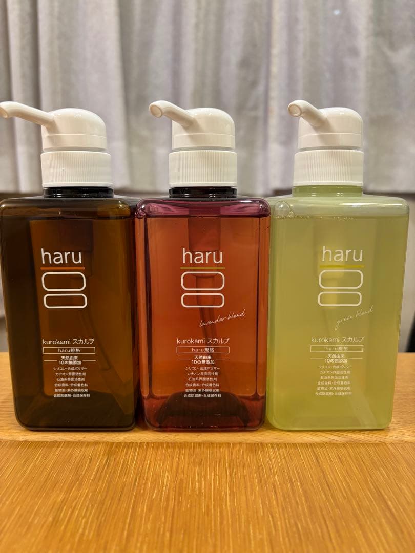 haru 黒髪スカルプシャンプー 400mL 3本セット 楽天市場】haru ハル Kurokami Scalp 黒髪スカルプ シャンプー [3種類