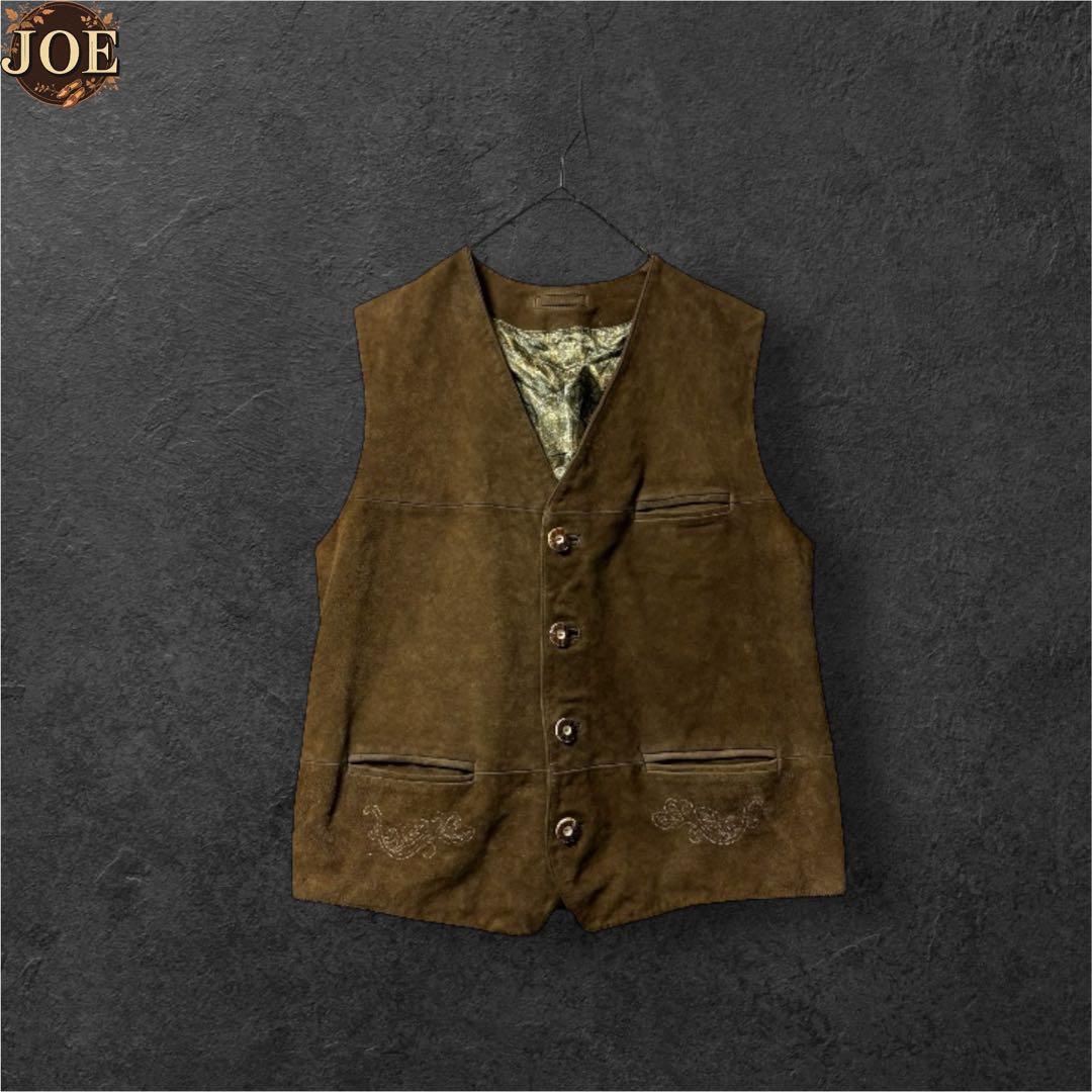 Sunagawa【希少】90sユーロ古着スエードレザーベストアラベスク刺繍 SOUVENIR JKT -BLACK- | IN ONLINE STORE