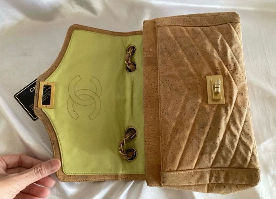 ゆりか様♡CHANEL 2.55 コルクレザー Vステッチ チェーンバッグ - メルカリ