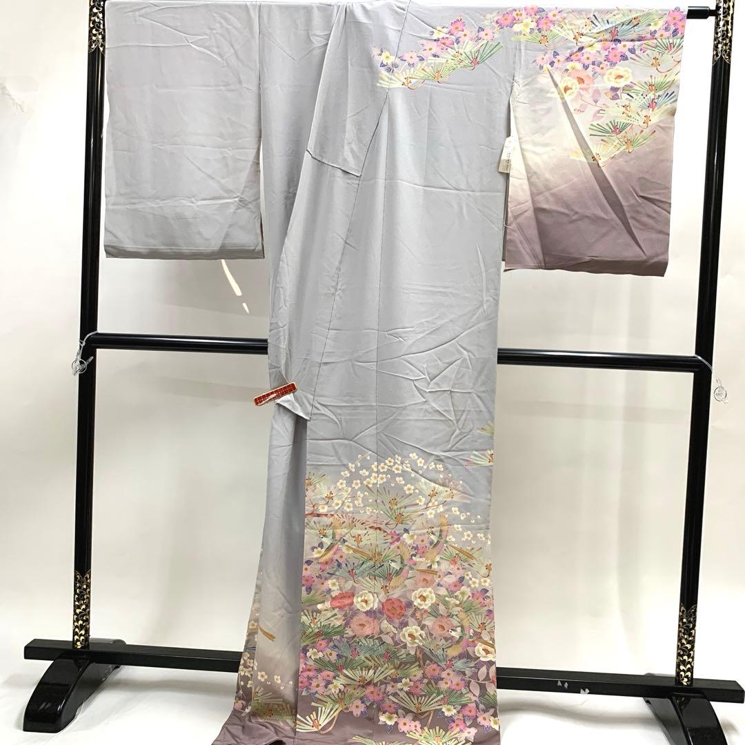 ma7967 本加賀友禅 百貫宏樹 仮絵羽 訪問着 作家物 落款 未仕立て 着物