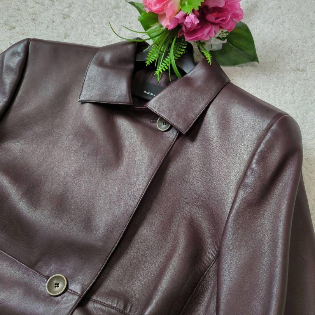 アクリス レザージャケット ショートレザーコート ラムレザー 大きい