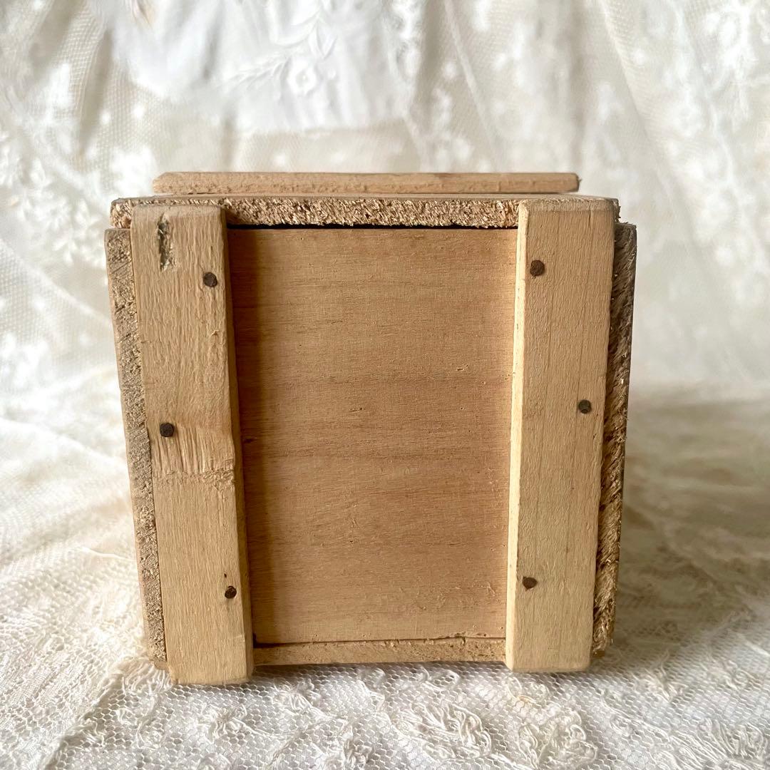 ショコラムニエ ウッドコンテナ大 木箱 フランスアンティークCHOCOLAT