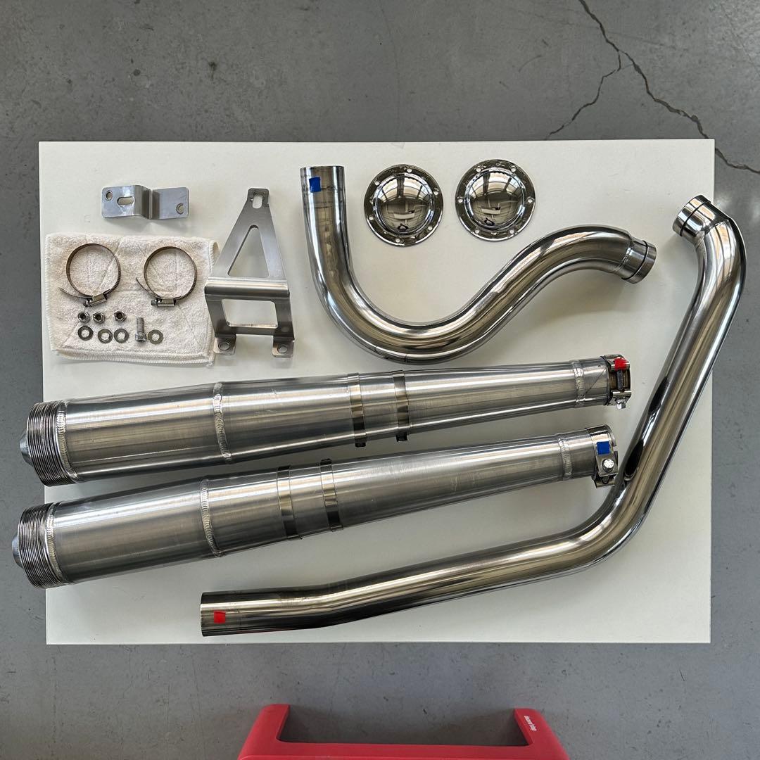 hotdock ハーレー FLST ホットドッグサイドワインダーマフラー - メルカリ