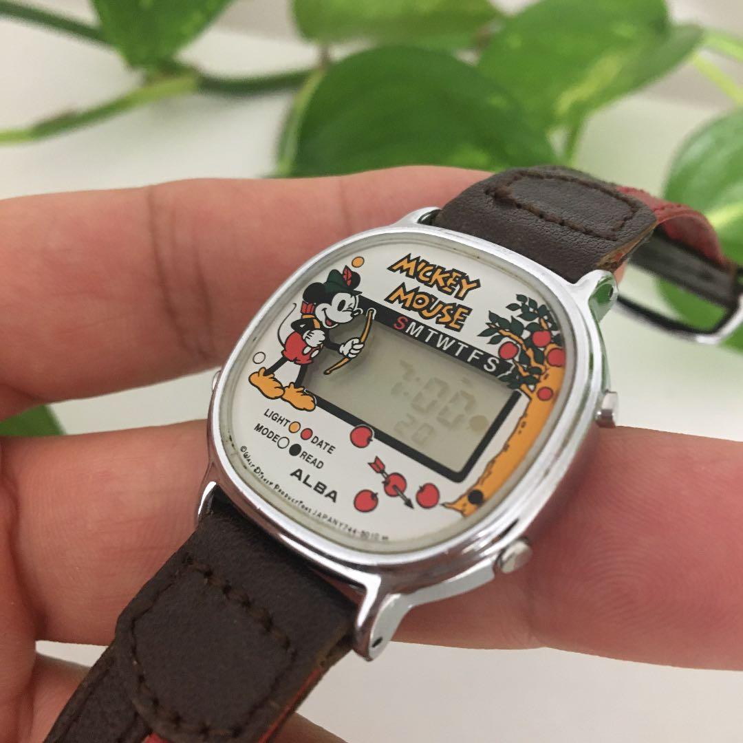 希少ALBA ミッキー デジタル 腕時計 - メルカリ