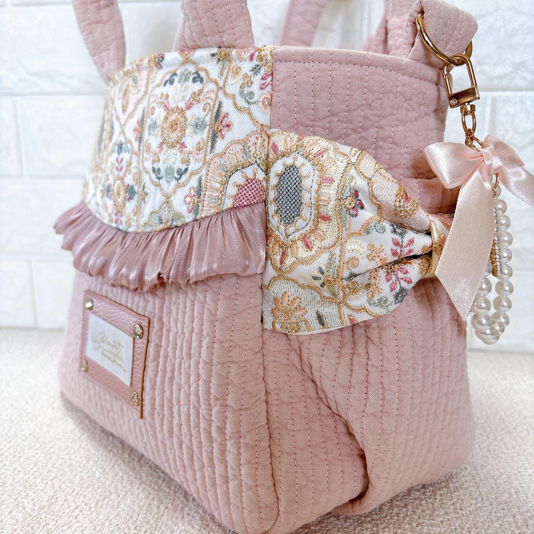 コヤンイサムチョン サイドポケットトートバッグ ピンク ルミちゃん