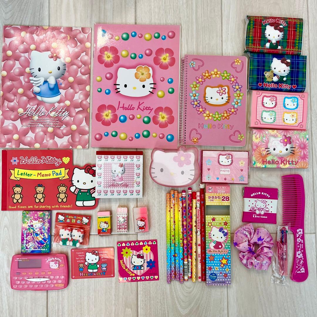 ハローキティ 文房具 ノート メモ帳 鉛筆 消しゴム ティッシュ 平成