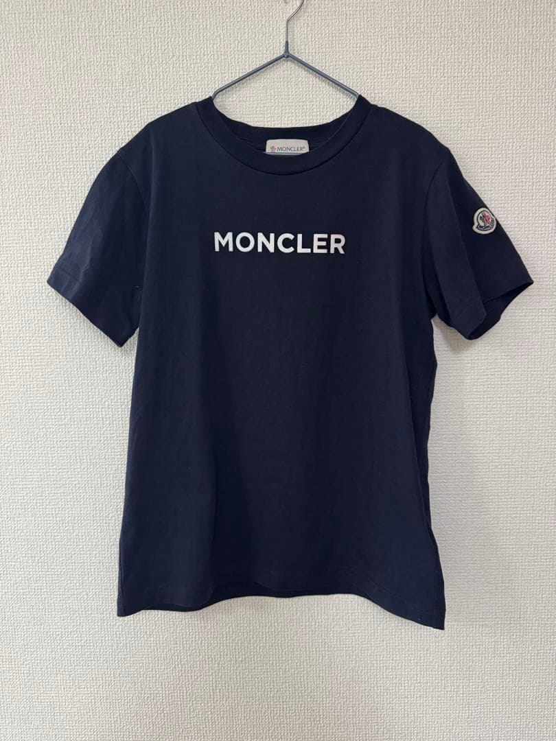 モンクレール　10A 半袖Tシャツ　ネイビー ネイビーブルー Tシャツ : ウェア 向けの キッズ | モンクレール