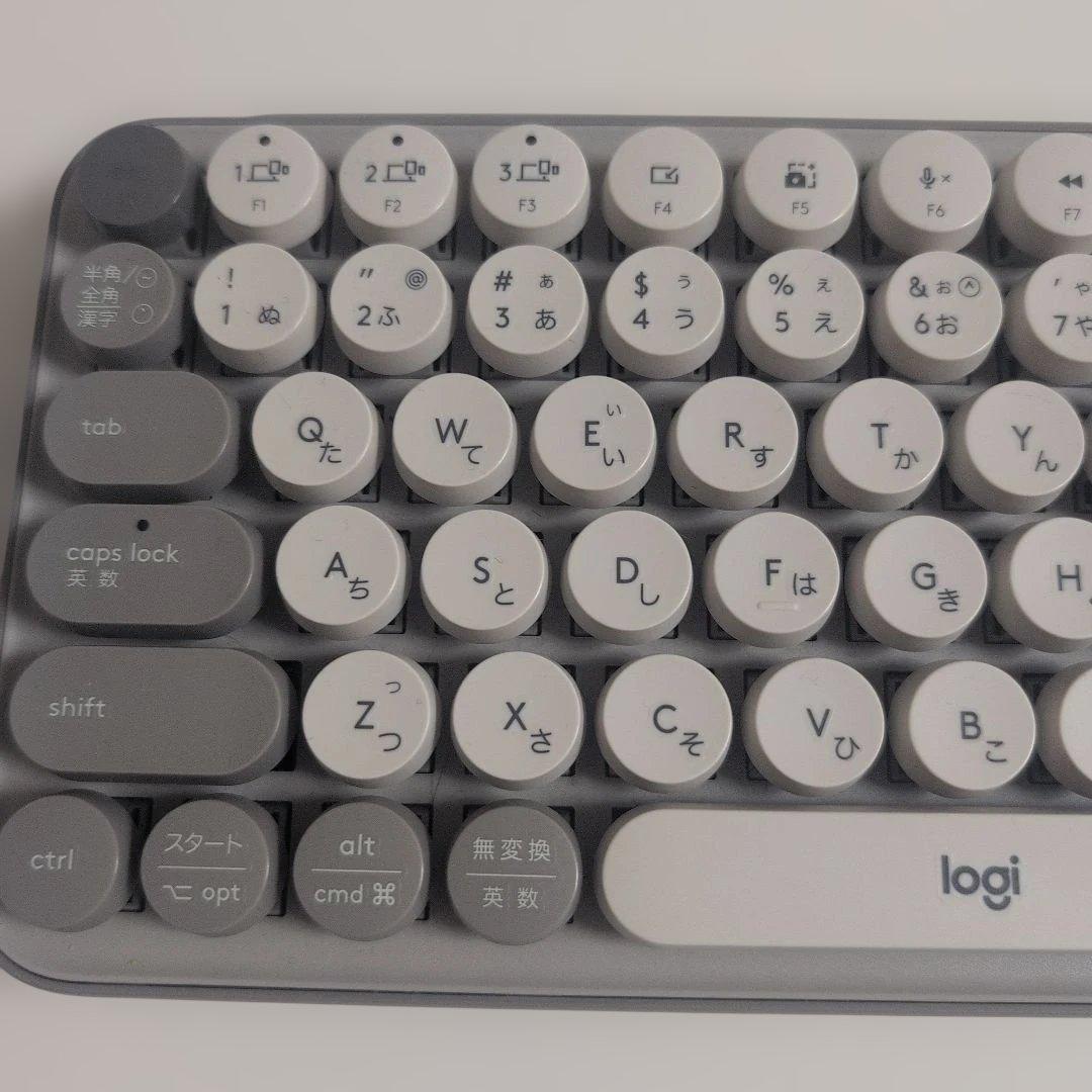 ロジクール POP KEYS メカニカルキーボード 茶軸 グレージュ - メルカリ