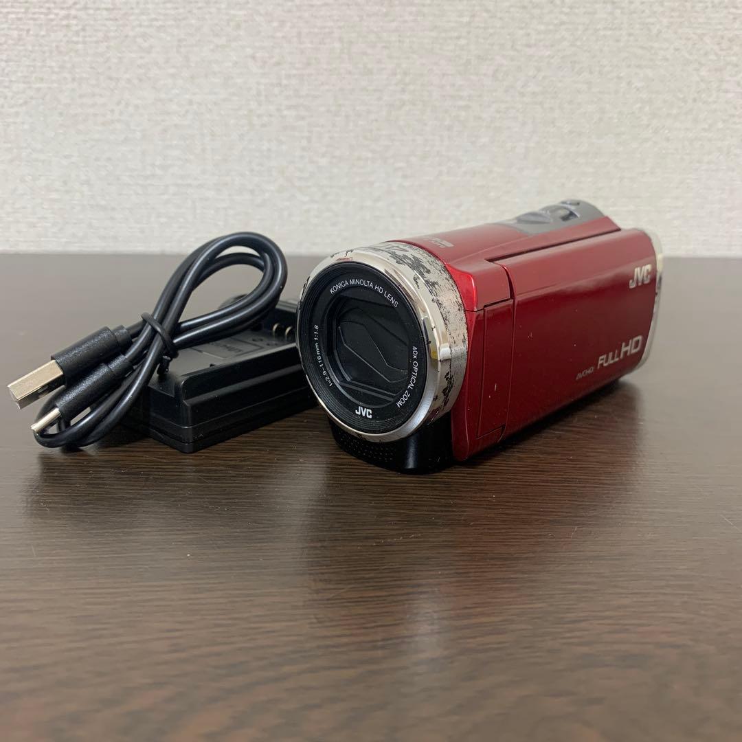 JVC Everio GZ-HM33-R ビデオカメラ 赤 動作品 - メルカリ