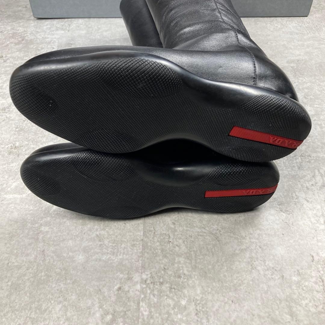 PRADA SPORTS プラダスポーツ レザー ロングブーツ 35 ブラック - メルカリ