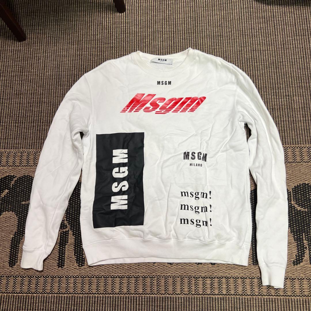 MSGM ホワイト トレーナー Sサイズ - メルカリ