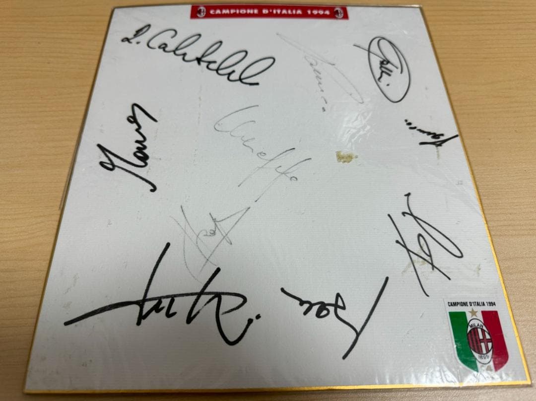 AC MILAN 直筆サイン入り色紙 1994-1995 02 AC MILAN 1994-1995 ORIGINAL JERSEY Size L | eBay