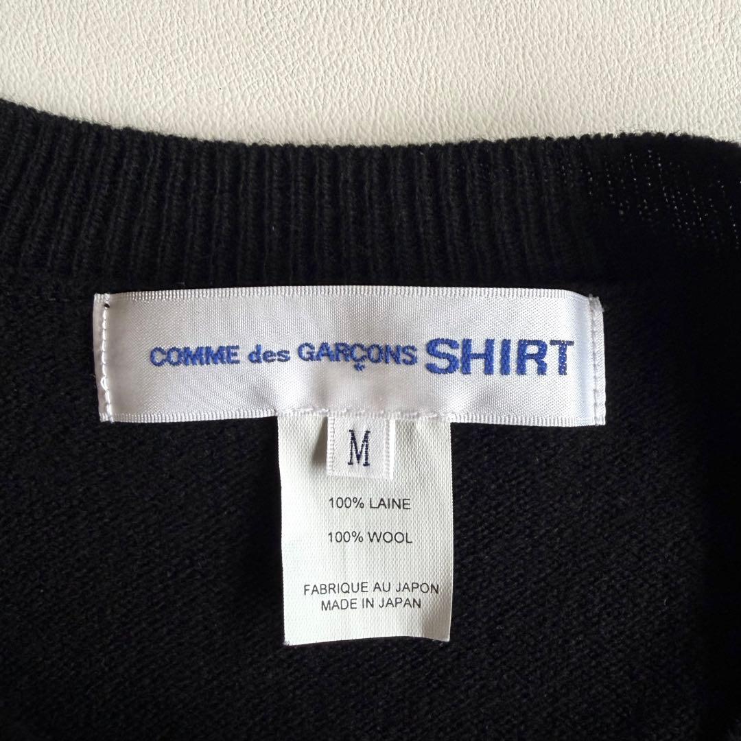 《美品》 21aw コムデギャルソン シャツ ニット クルーネック ブラック M