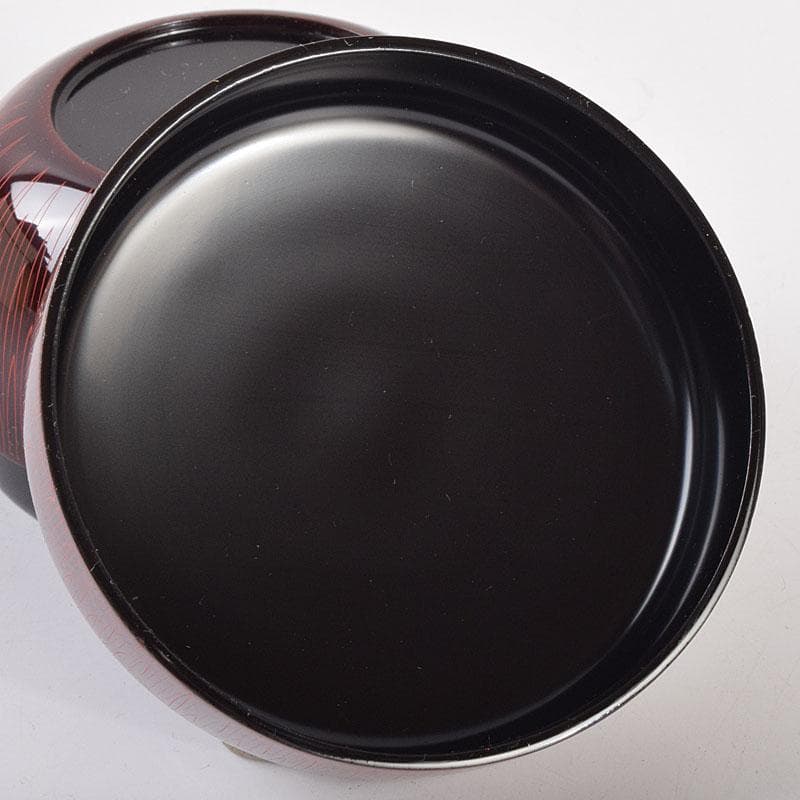 茶道具 中村湖彩作 朱菊毛彫 平棗 共布共箱 V 8641 - メルカリ