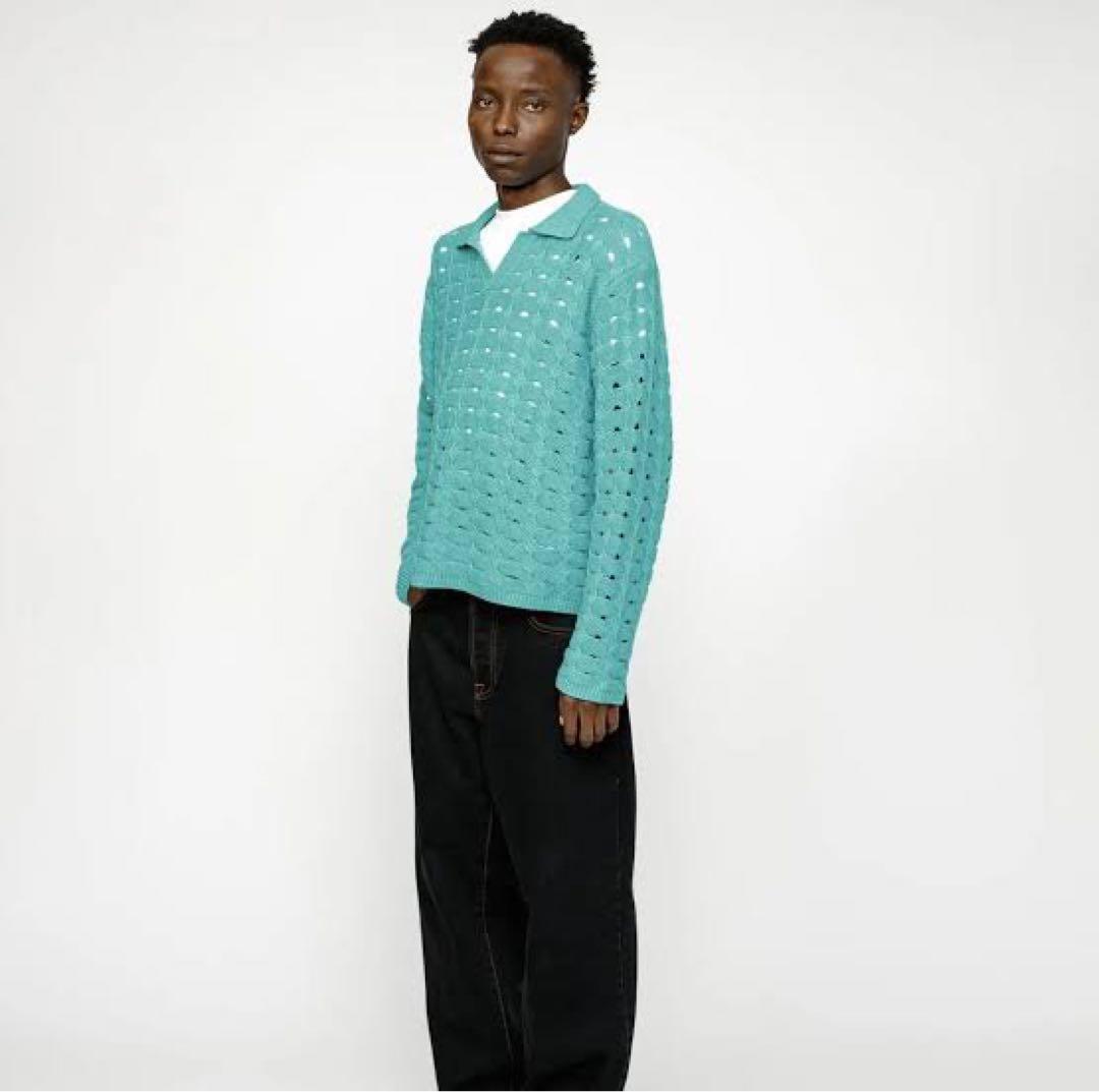 STUSSY ニットポロ STUSSY（ステューシー） ポロシャツ 長袖 メンズ S Chain Knit