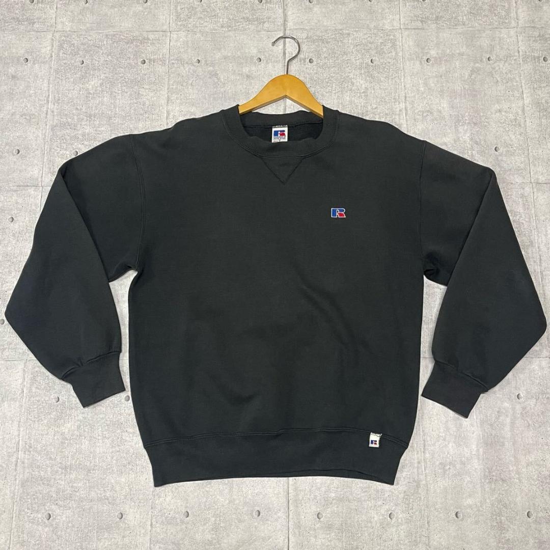 90s RUSSELL ATHLETIC USA製 ブラック スウェット 90s Russell Athletic PLAIN BLANK SWEAT L MADE IN USA - RICUR