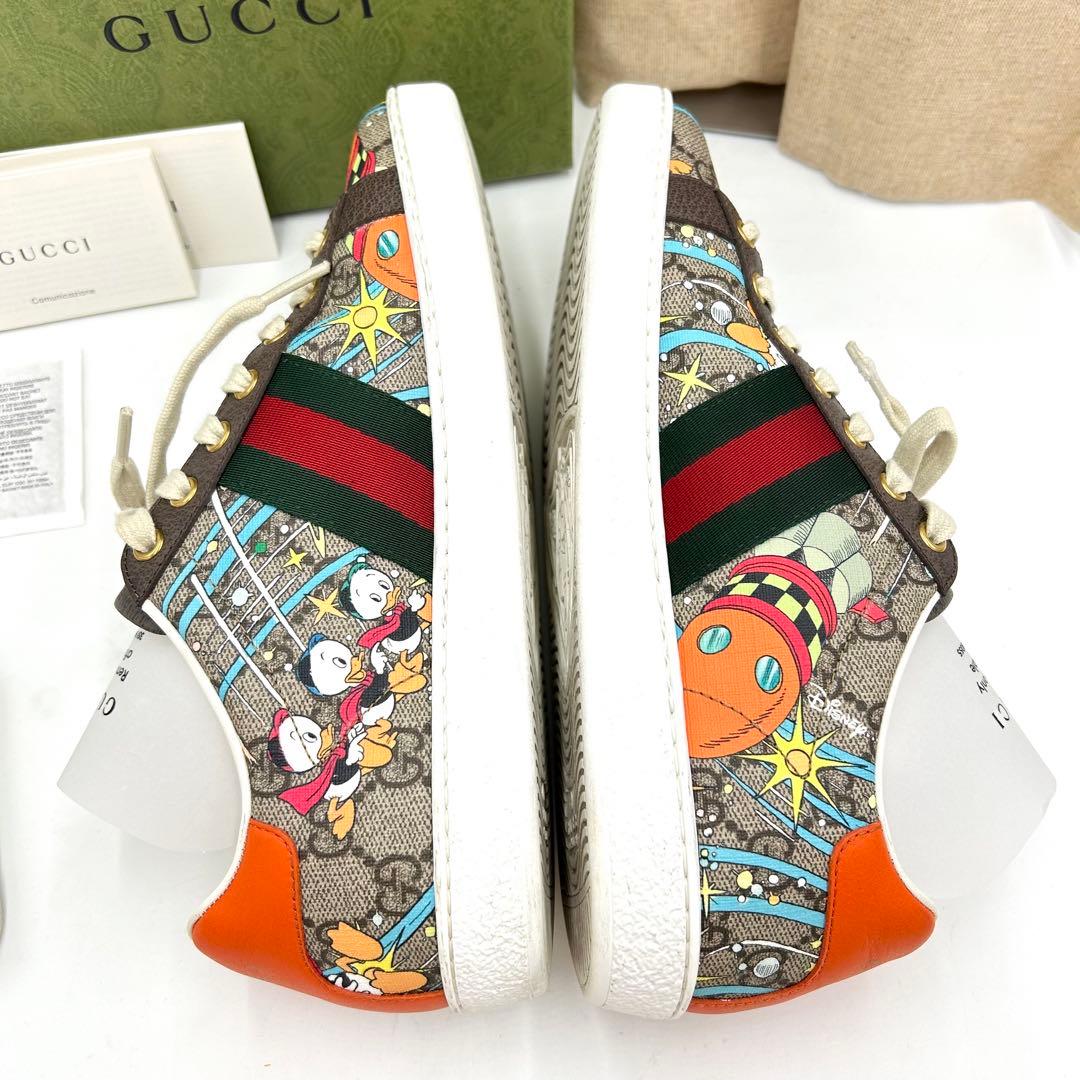 極美品】限定 GUCCI Disney コラボ ドナルド スニーカー - メルカリ