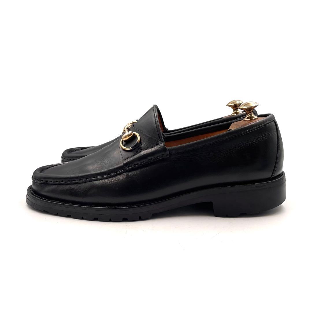 《美品》GUCCI グッチ ホースビット ビット ゴールド金具 黒 9 6030