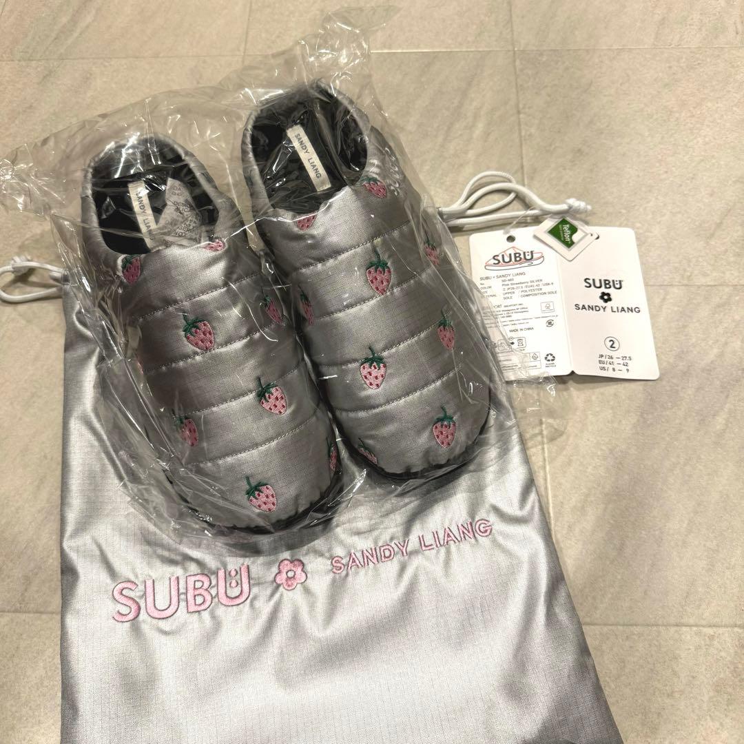 新品未使用 SANDY LIANG SUBU シルバー いちご スリッパ - メルカリ