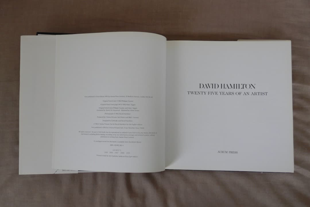 DAVID HAMILTON 写真集 TWENTY FIVE YEARS 英語版