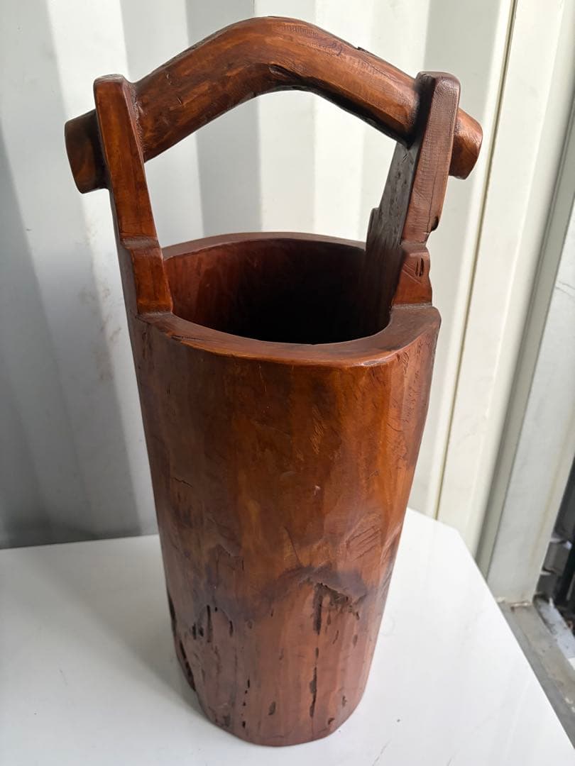 【希少品】ヴィンテージ　アンティーク　古民家家具傘立て Najico ナジコ アンブレラスタンド 古い傘立て 木製傘立て 80s