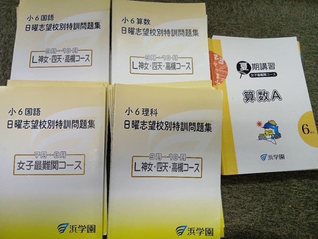 浜学園　小6　2026年受験　女子最難関/神女/四天/高槻コース　日特/直前 浜学園 小6 女子最難関コース/L神女・四天・高槻コース 理科 日曜