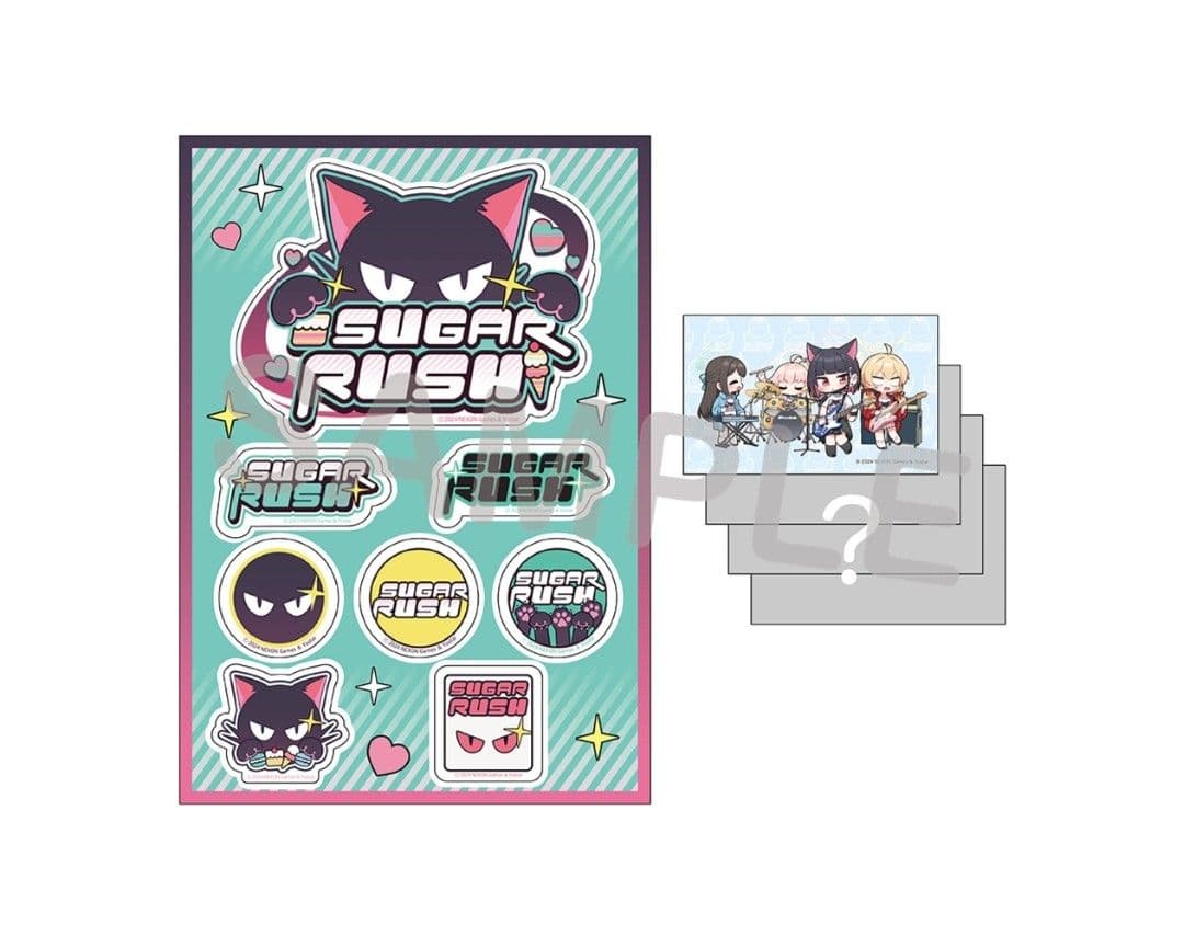 ブルーアーカイブ SUGAR RUSH ステッカーセ ロゴ＆ちびキャラ ブルアカ