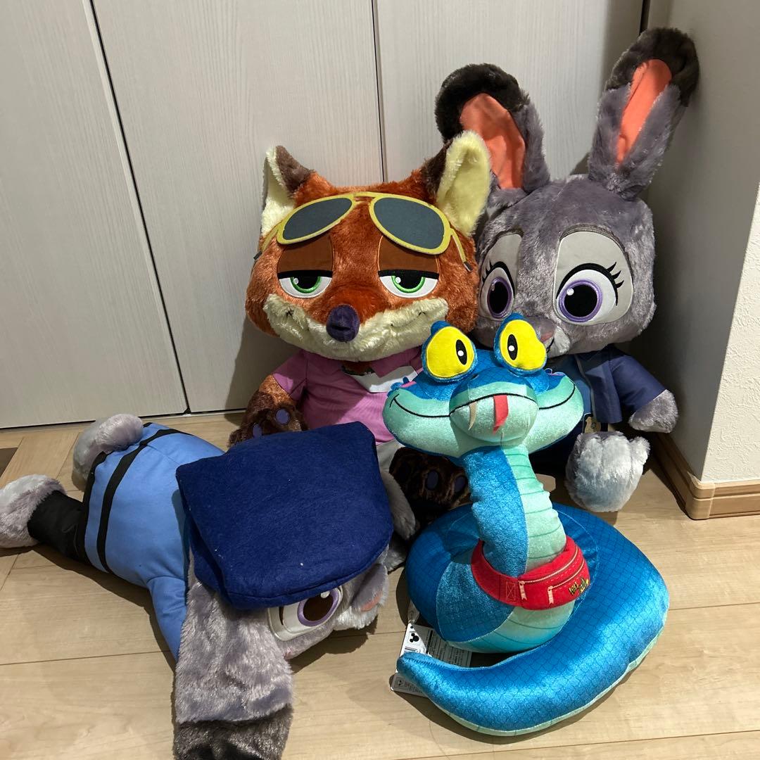 ズートピア2 ラージ ぬいぐるみ 4つセット ニック&ジュディ】ズートピア2 ペアぬいぐるみ オンラインクレーン