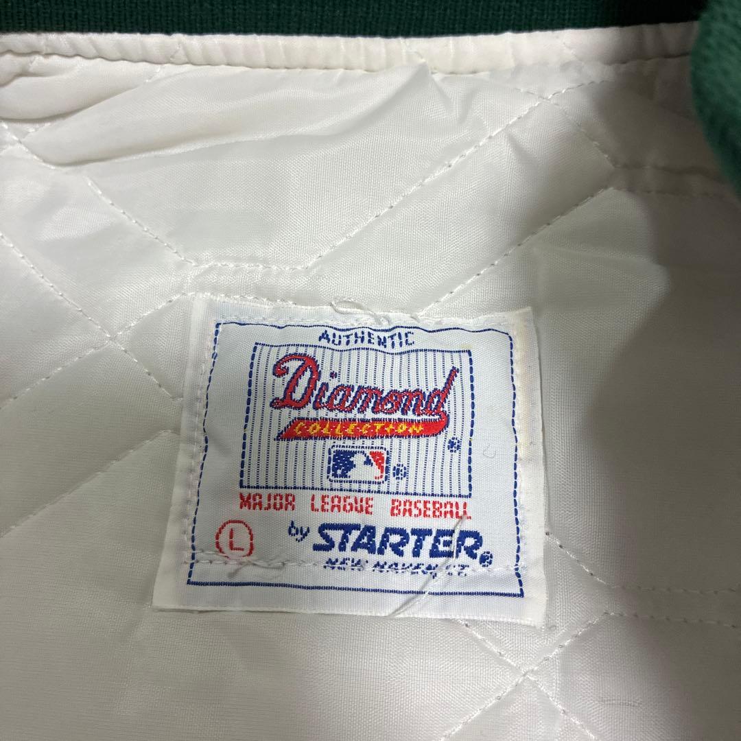 ビンテージ スターター ナイロンスタジャン MLB アスレチックス L USA