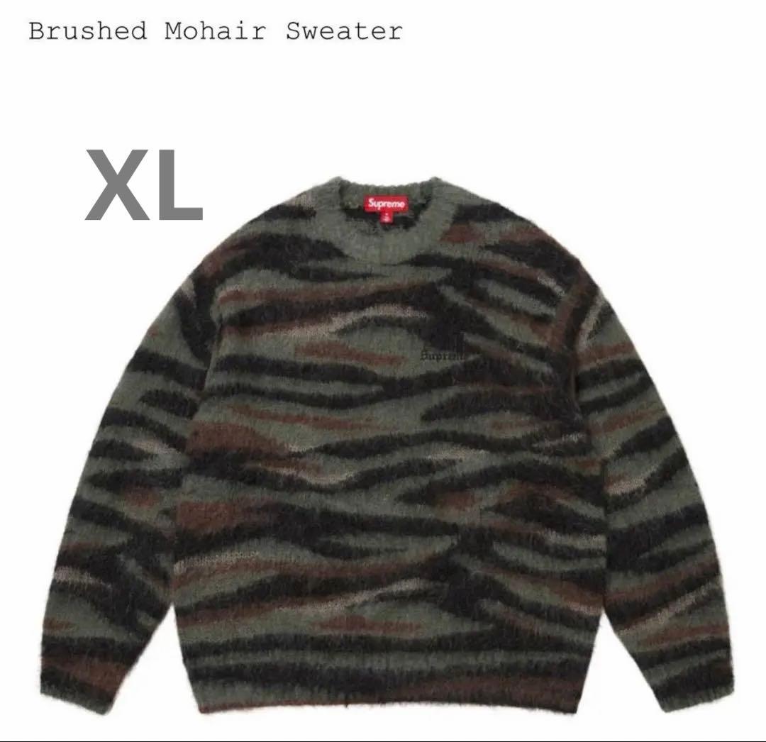 Brushed Mohair Sweater タイガーカモ　XL MOHAIR KNIT CAMO HALF ZIP PULLOVER – UNFRM®️ OUTDOOR STANDARD
