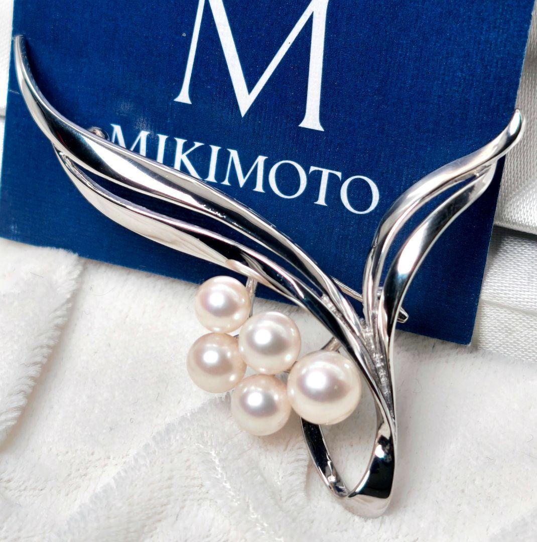 【極美品 最高級】ミキモト ブローチ パール リボン 5珠 皇室御用達 極美品 最高級】ミキモト ブローチ パール 愛子様 ご着用 5珠