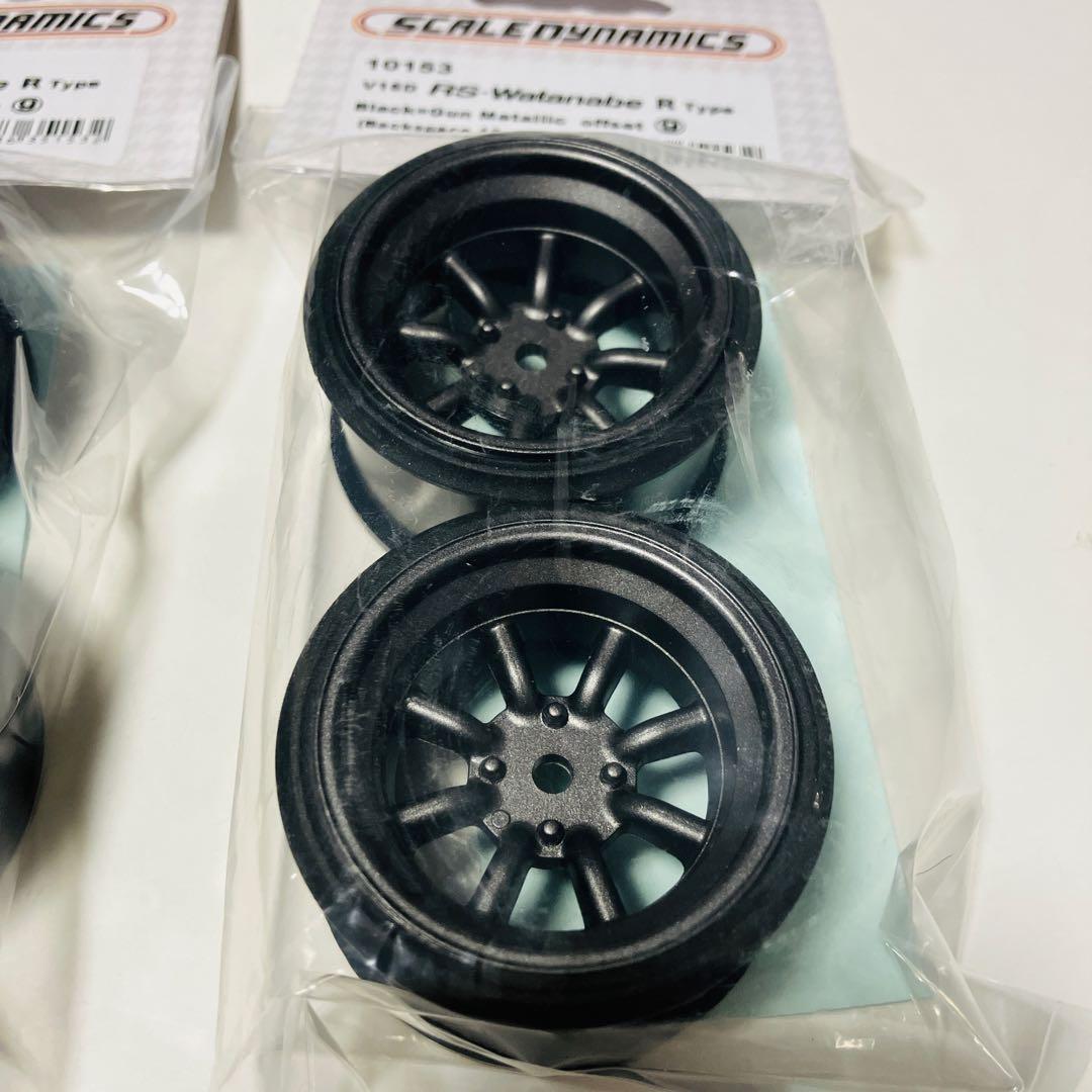 新品 スケールダイナミクス ワタナベホイール 小径 ブラック 4本セット