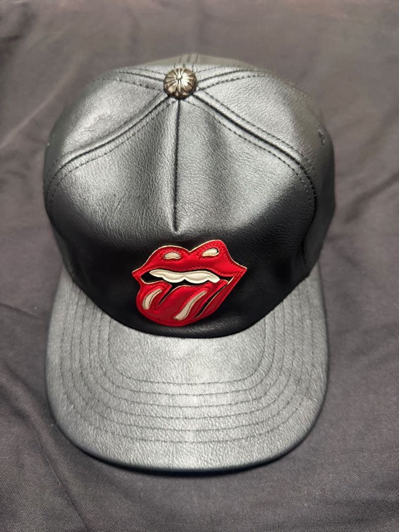 ローリング・ストーンズ ベースボールキャップ 黒 The Rolling Stones ローリング・ストーンズ キャップ 帽子 ロゴ 3D