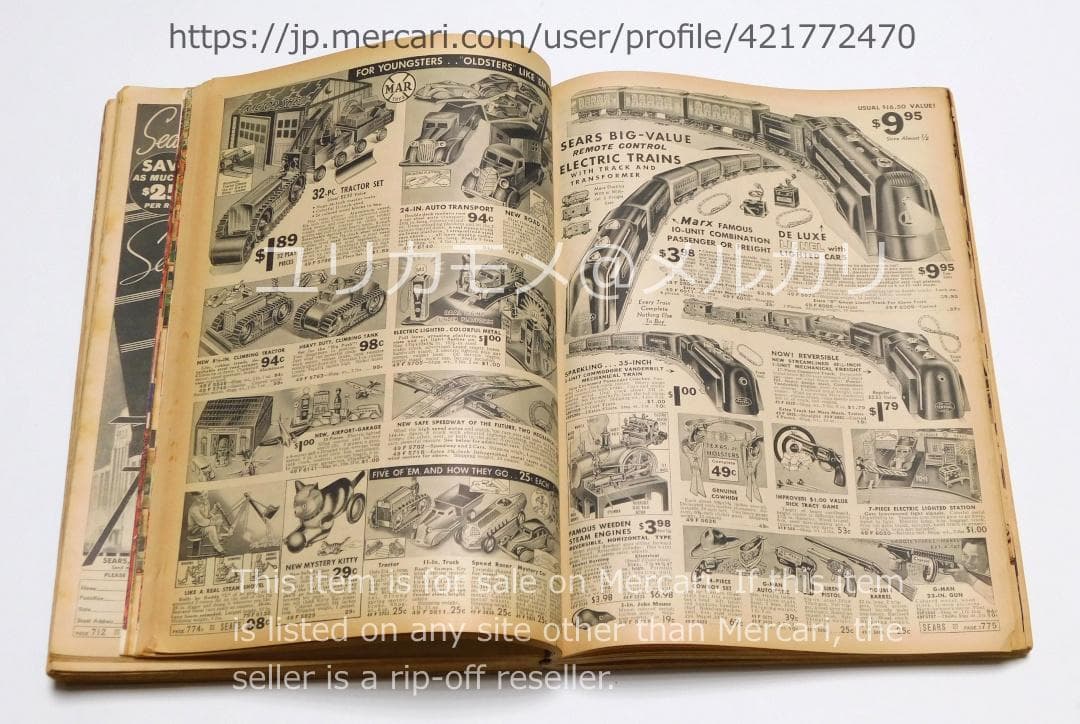 ヴィンテージ】シアーズ・ローバック カタログ 1937-38年秋冬号 - メルカリ