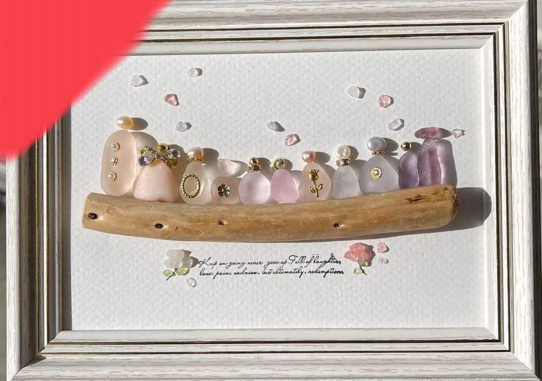 シーグラスアート 【花のパフューム❁⃘】 - メルカリ