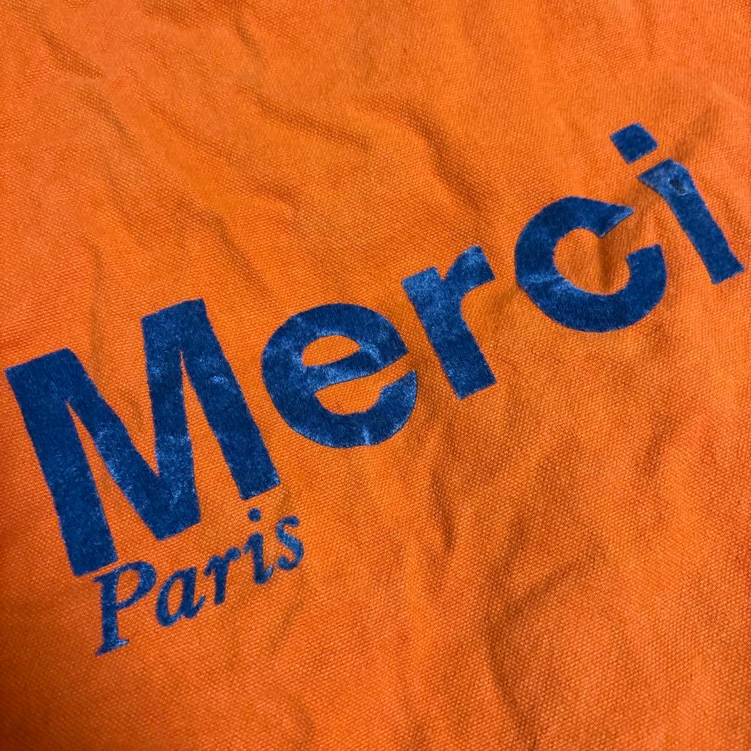 メルシー トートバッグ Merci Paris オレンジ - メルカリ