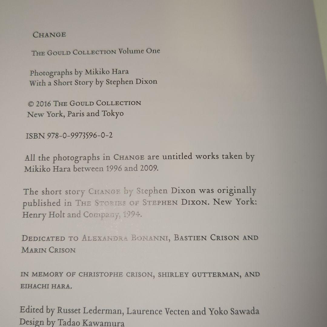 【希少】原美紀子『Change』写真集 Mikiko Hara 限定500部
