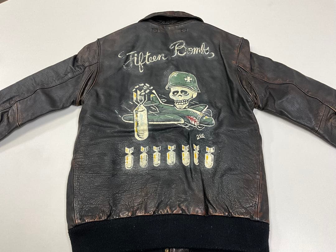 ブラックトップモーターサイクル BTMC 馬革 A-2 スカル TALON