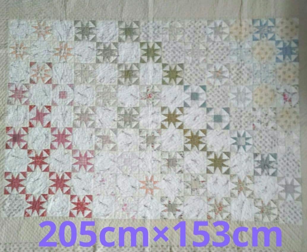 ✨イブニングスターグラデーションベッドカバー✨パッチワークキルト