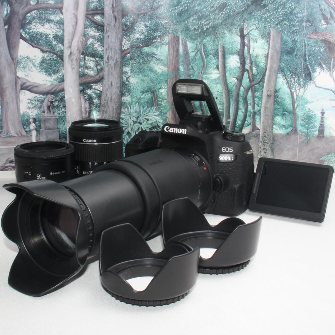 ❤️ミドルクラス一眼レフ❤️Canon EOS 9000D トリプルレンズセット