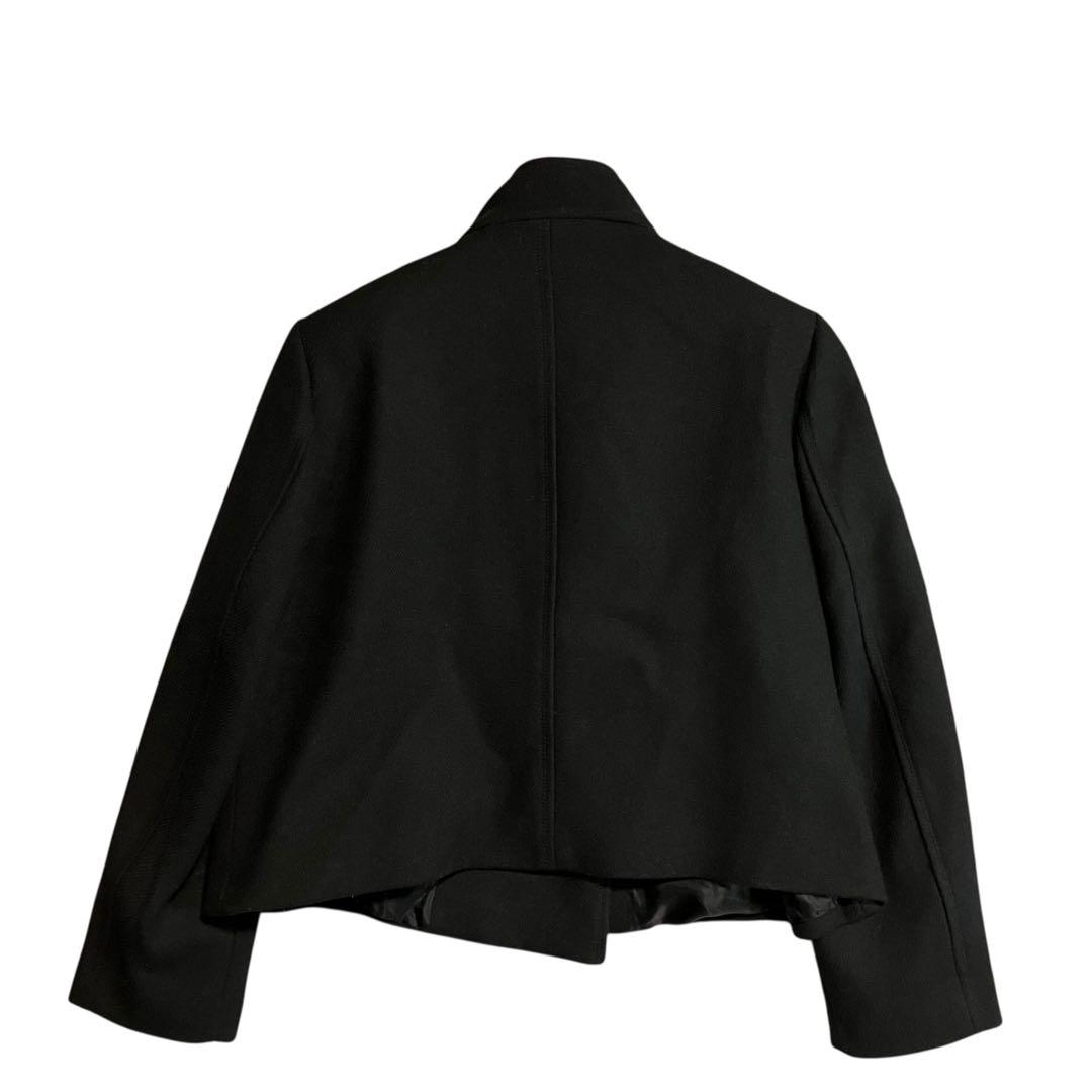 ZARA 】ハイネック ショート ダブルブレスト コート 金ボタン 黒 XXL