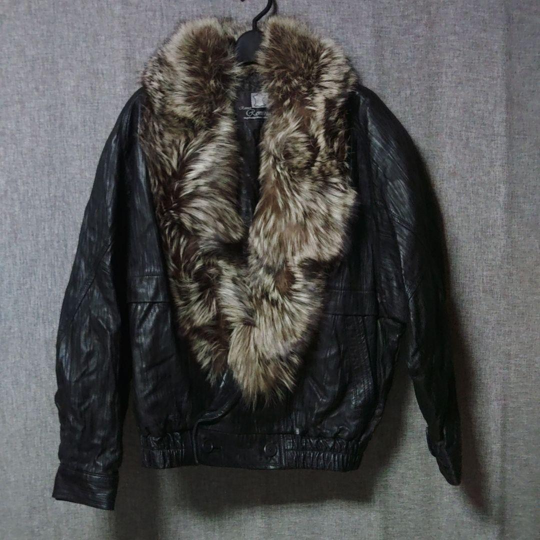 Roman Rominas ブラックレザージャケット　リアルファー LLサイズ 楽天市場】ラムレザージャケット メンズ 本革ジャン ダウンライナー