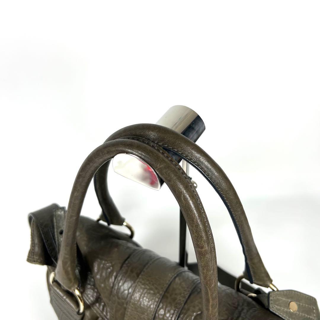 良品】BVLGARI ブルガリ レオーニ ショルダーバッグ 2way カーキ