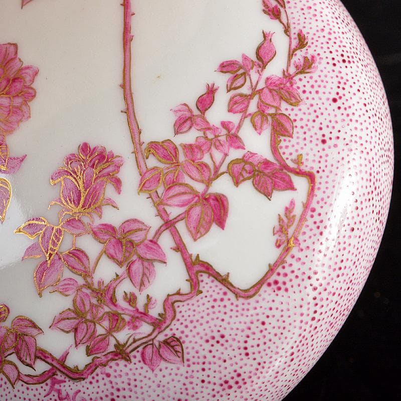 アトリエノート 松村扶佐子作 白磁 柴田是真 下絵 香水入 V R5725