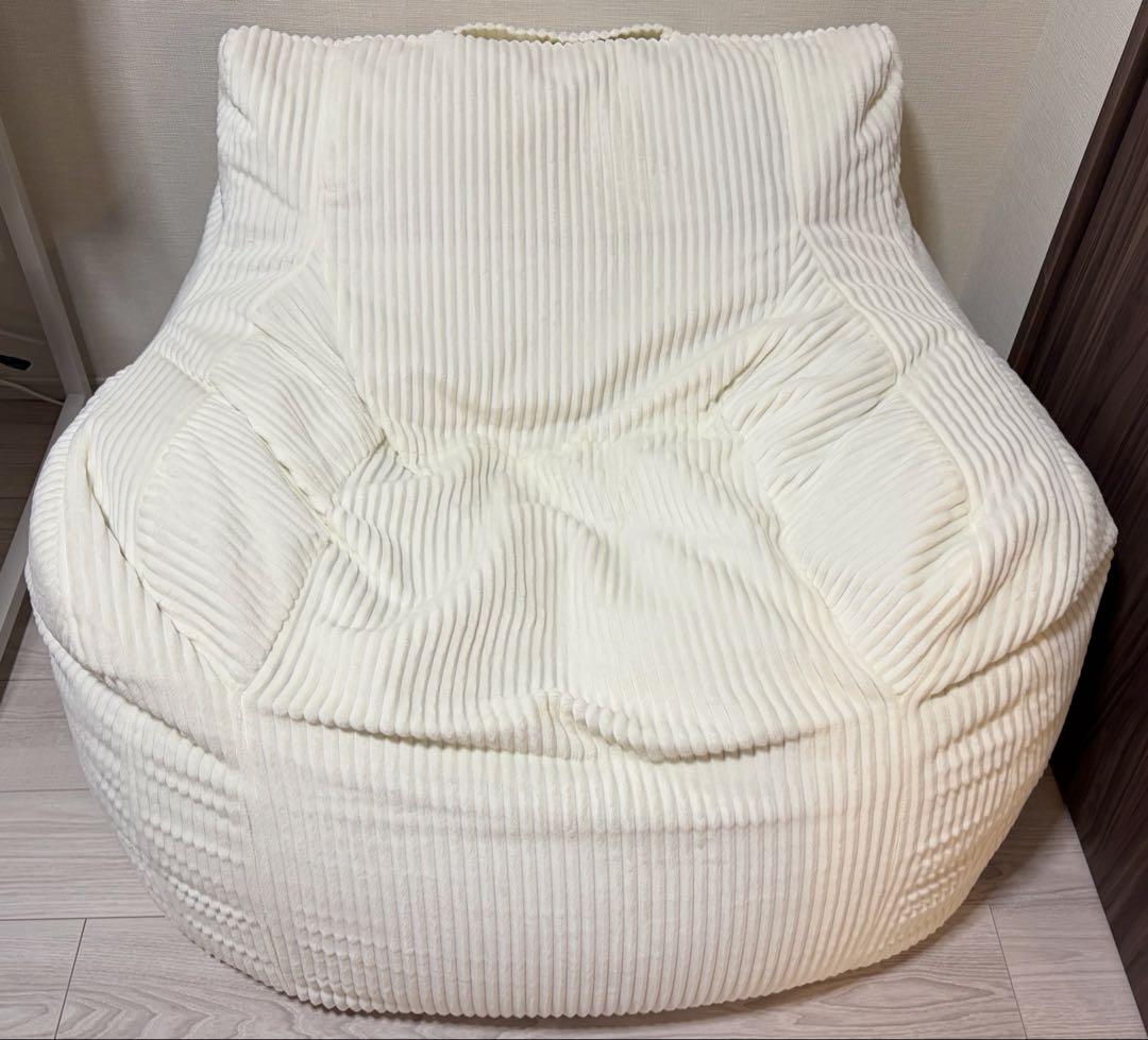 LOOSY 1人掛けビーズソファ Ivory LOOSY 1人掛けビーズソファ ミニ Ivory｜1人用ソファ おしゃれ