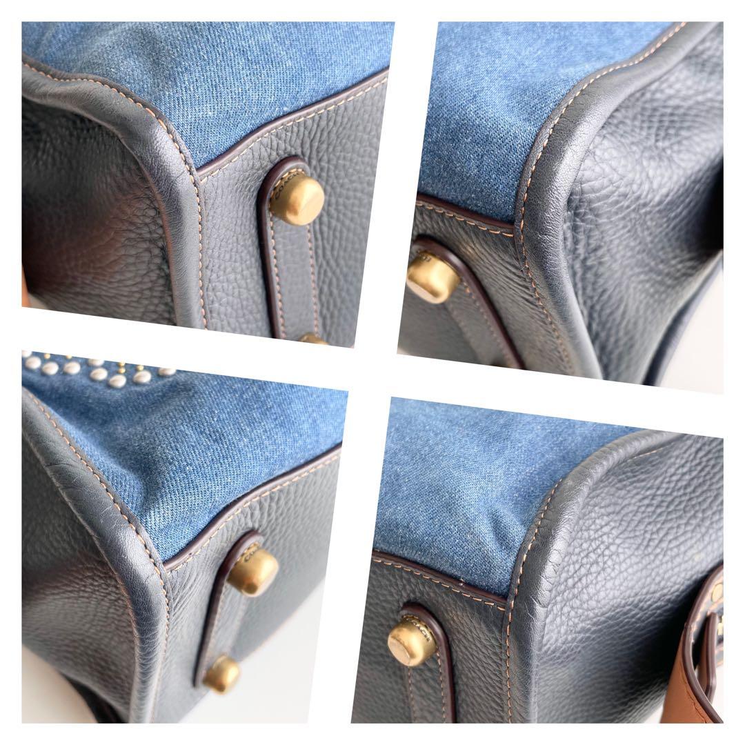 コーチ ローグ Rogue ティーローズ ハンドバッグ デニム 激レア 日本