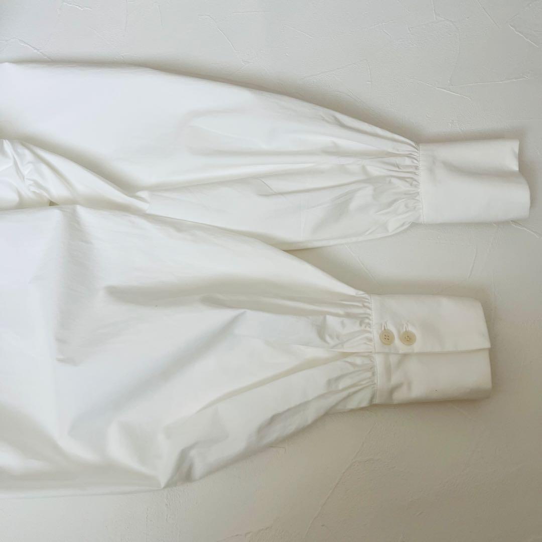 CLANE BIG COLLAR DRAWSTRING BLOUSE 白 2 - メルカリ