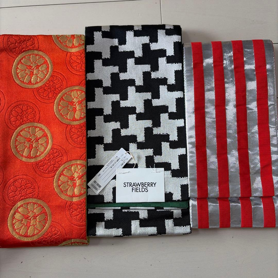 □S31□半幅帯 22点セット□大量まとめて売り□未使用品～汚れ有 半巾