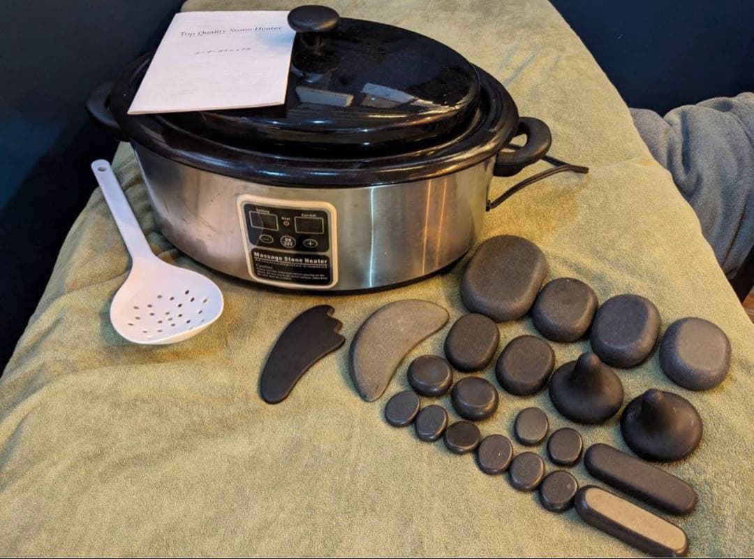 ホットストーン　ウォーマー　玄武岩　リラクゼーション ホットストーンウォーマー 玄武岩 ホットストーン マッサージ ヒーター