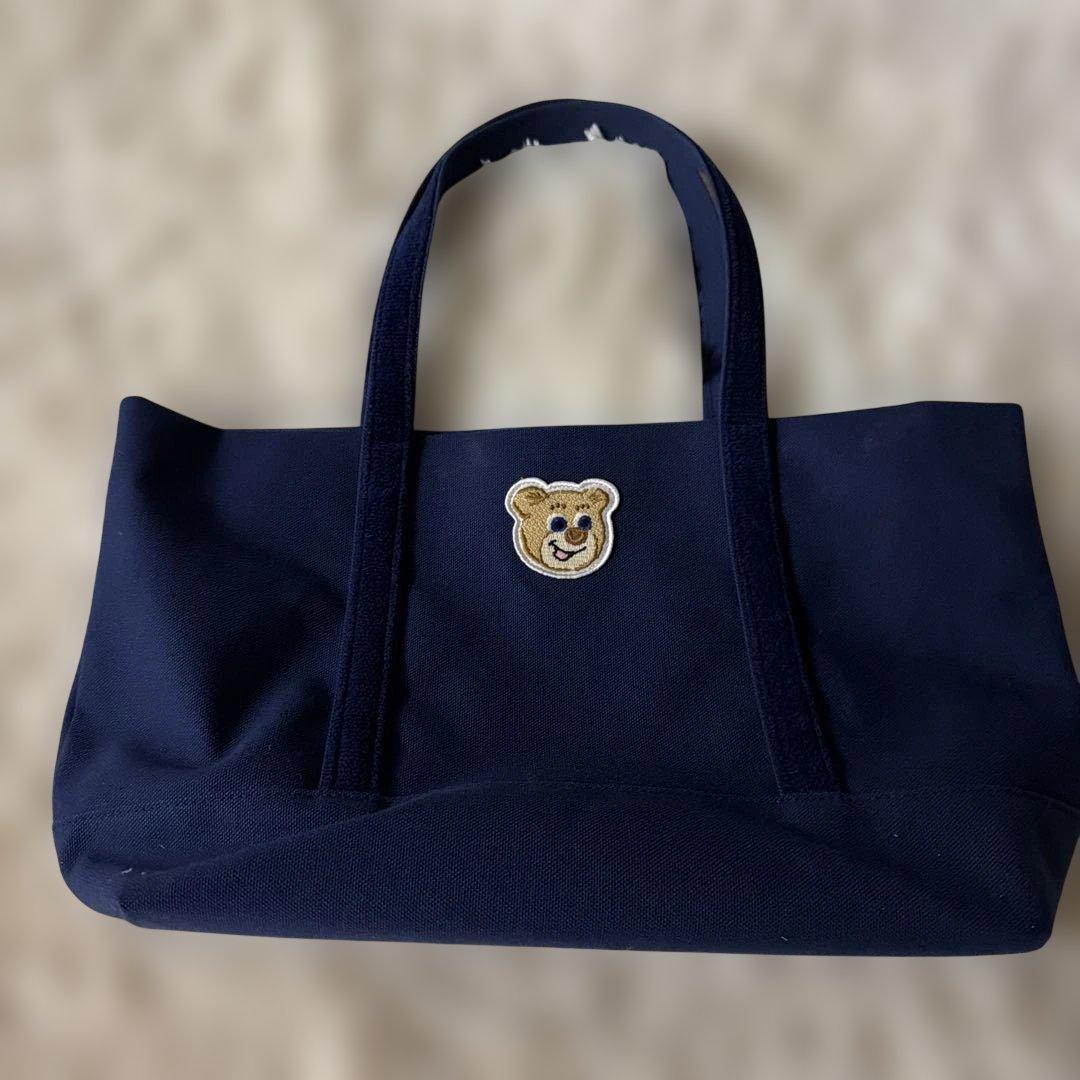 FEILER オールドテディ ワッペントートバッグ ネイビー 大 - メルカリ